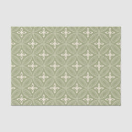 Elegante Kreise auf weises Grün-Seidenpapier Seidenpapier