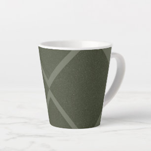 Elegante Kreuzung Latte-Tasse in Dunkelmoosgrün Milchtasse
