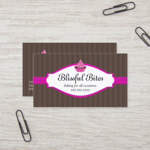 Elegante Kuchen-Bäckerei Visitenkarte