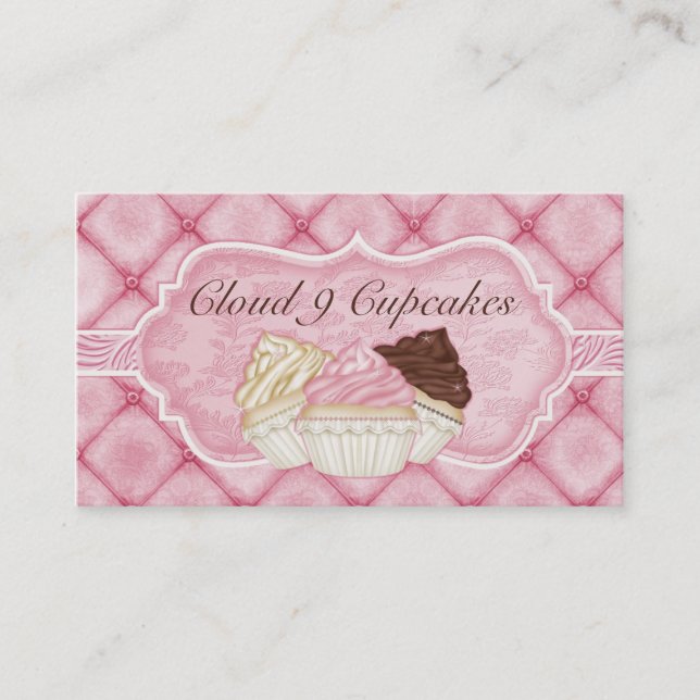 Elegante Kuchen-Visitenkarte Visitenkarte (Vorderseite)
