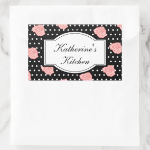Elegante Küchenaufkleber mit Rosenmotiv Rechteckiger Aufkleber