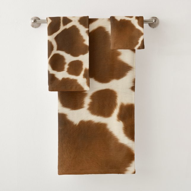 Elegante Kuh Imitate Leather Modern Collection Badhandtuch Set (Insitu)