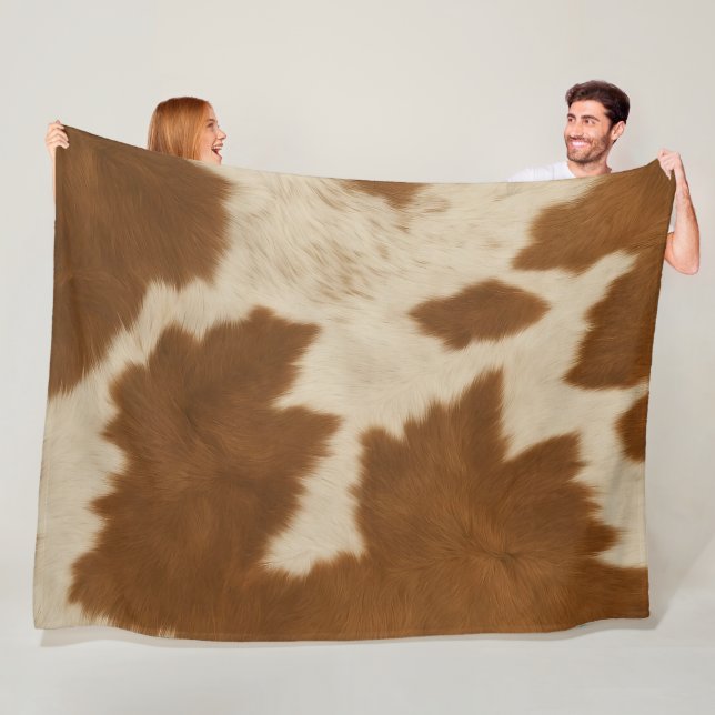 Elegante Kuh Imitate Leather Trendy Collection Fleecedecke (Beispiel)