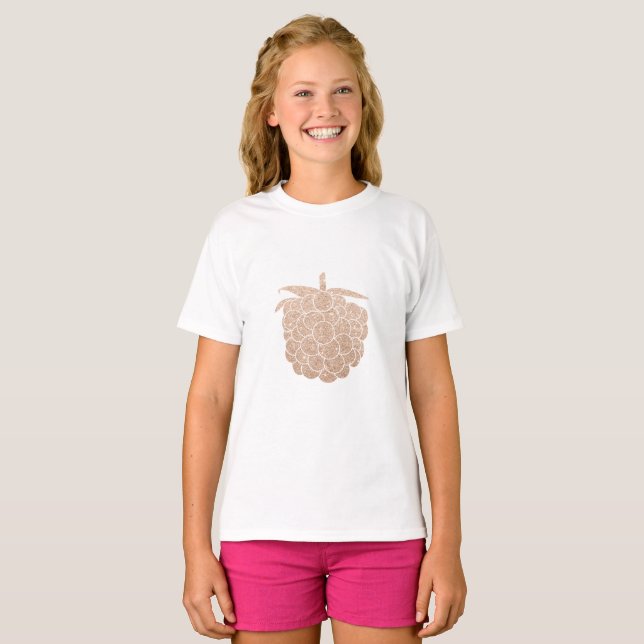 elegante Küken-RosengoldGlitterbeere T-Shirt (Vorne ganz)
