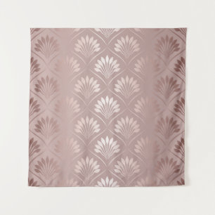 Elegante Kunst Deko Gold Gitter Muster Wandteppich