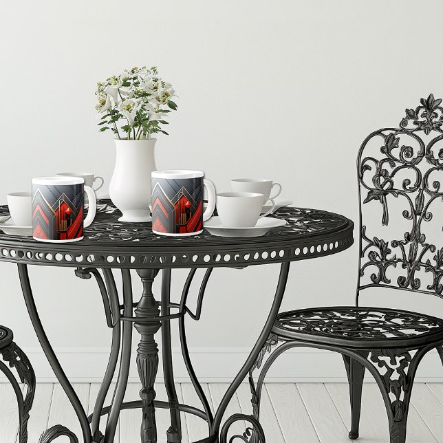 Elegante Kunst, Dichtung und Musik Jumbo-Tasse (Von Creator hochgeladen)