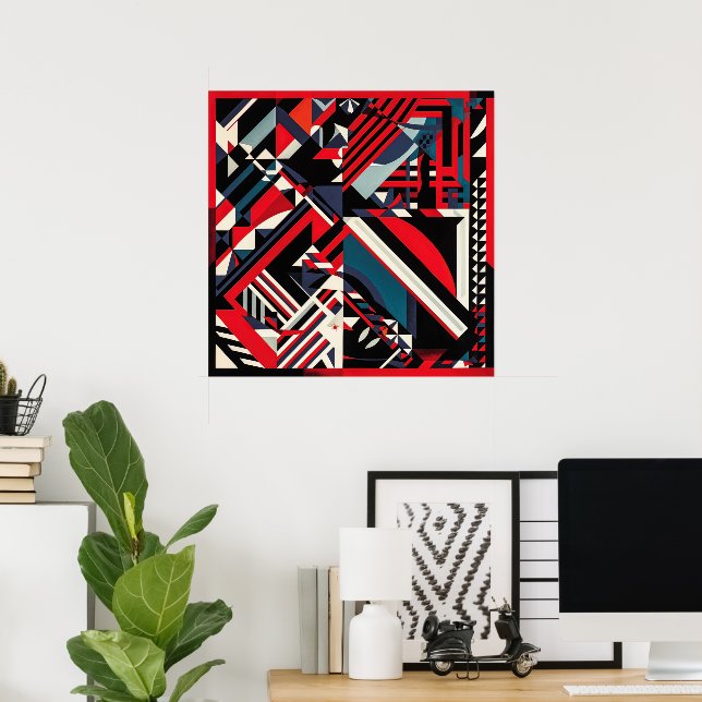 Elegante Kunst, Dichtung und Musik Poster (Heimbüro)