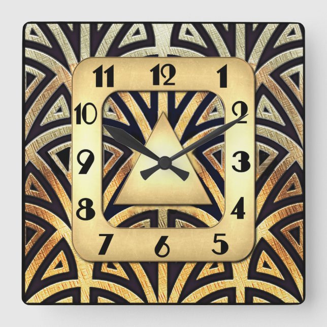 Elegante Kunst, Dichtung und Musik Quadratische Wanduhr (Vorderseite)