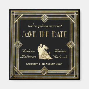 Elegante Kunst, Dichtung und Musik Save the Date Magnet