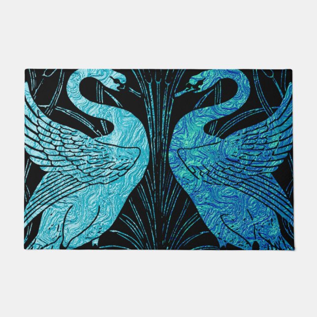 elegante Kunst nouveau Entwurf, metallisches Fußmatte (Vorderseite)