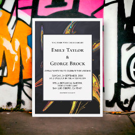 Elegante Künstlerische Abstrakt Moderne Minimal Ch Einladung