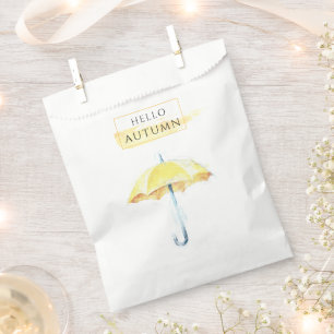 Elegante & künstlerische goldene Herbst-Schirm-Zei Geschenktütchen