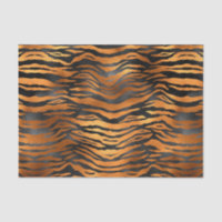 Elegante Kupfer Black Tiger Animal Print