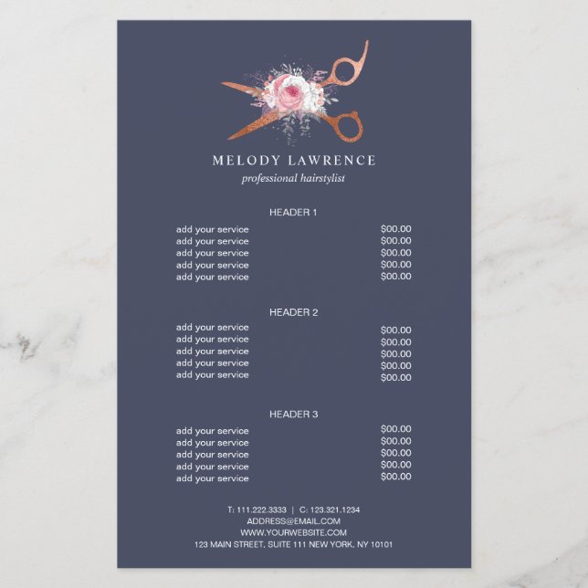 Elegante Kupferschere aus Rose Flyer (Vorne)