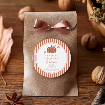 Elegante Kürbisse & Schnuller Baby Shower Favor