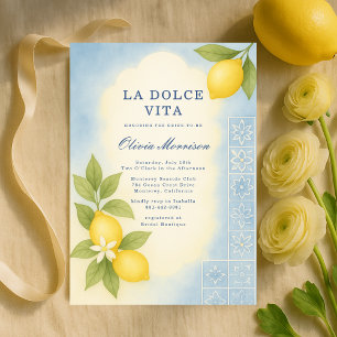 Elegante La Dolce Vita italienische Brautparty Einladung