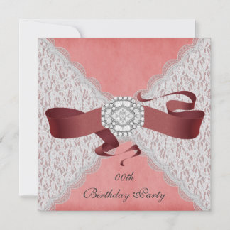 Elegante Lace Geburtstagsparty Einladungen