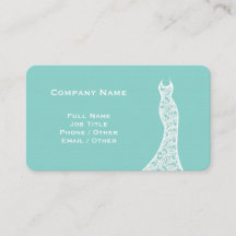 Elegante Lace Wedding Dress Türkis Business Card