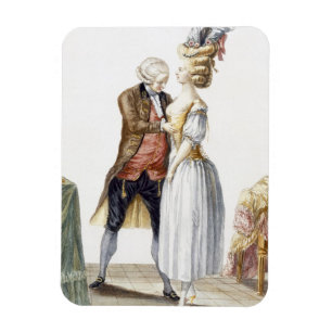 Elegante Lady in einem Fitting mit ihrem Schneider Magnet