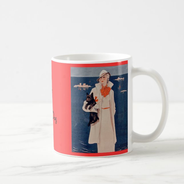 Elegante Lady Liebe My Scotty Hund Tasse (Rechts)