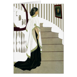 Elegante Lady Über die Treppe