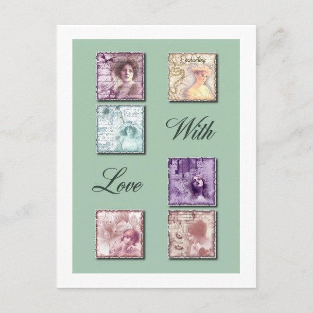 Elegante Ladys Postkarte (Vorderseite)