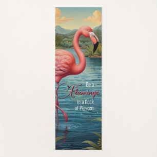 Elegante Lagune mit rosa Flamingo tropisches Parad Yogamatte