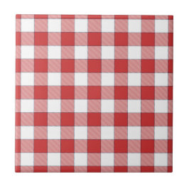 Elegante Landschaft Picnic White Red Checkered Fliese