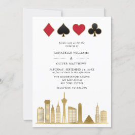 Elegante Las Vegas Foto Hochzeit in Urlaubsort Einladung