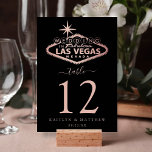 Elegante Las Vegas Hochzeit in Urlaubsort Tischnum Einladung<br><div class="desc">Feiern Sie stilvoll mit diesen modernen und sehr trendigen Hochzeitskarten. Dieses Design lässt sich leicht mit Ihrer speziellen Veranstaltungssprache personalisieren und Ihre Gäste werden begeistert sein, wenn sie diese fabelhaften Tischnummern sehen. *** WIE SIE BESTELLEN *** Bitte passen Sie Ihre Tischnummer an und fügen Sie sie zu Ihrem Warenkorb hinzu....</div>