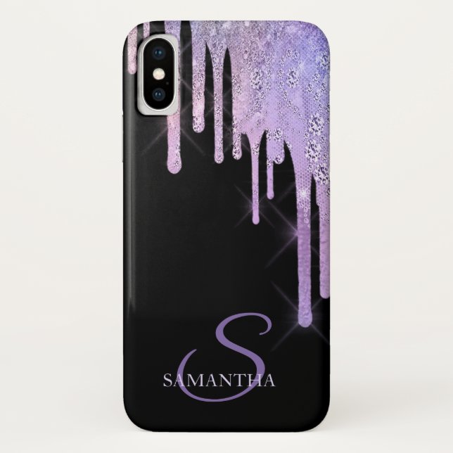 Elegante Lavander-Tropfen Case-Mate iPhone Hülle (Rückseite)