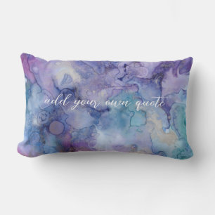 Elegante Lavendel blaue Aquarellfarbe künstlerisch Lendenkissen