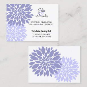 Elegante Lavendel-Blüten-Empfangskarten Begleitkarte