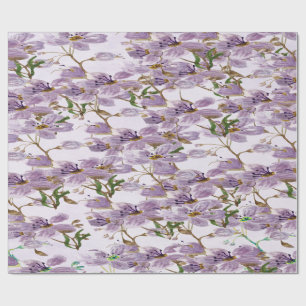 Elegante Lavendel-Blüten-Geschenkpapierrolle Geschenkpapier