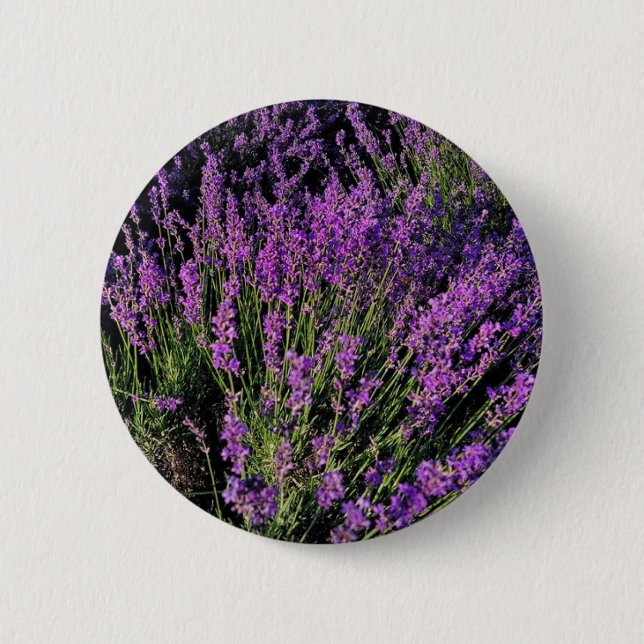 Elegante Lavendel-Brosche Button (Vorderseite)