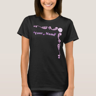 Elegante Lavendel-Ecken-Verzierung Individuelles T T-Shirt