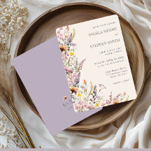 Elegante Lavendel-, Rosenholz- und Cremefarbene Wi
