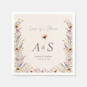 Elegante Lavendel-, Rosenholz- und cremefarbene Wi Serviette