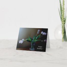 Elegante Lavendel-Tulpe-Geburtstags-Karte Karte