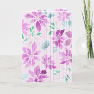 Elegante Lavendel-Watercolor-Blumengrußkarte Karte