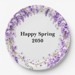 Elegante Lavendel Wisteria Ostern  Pappteller