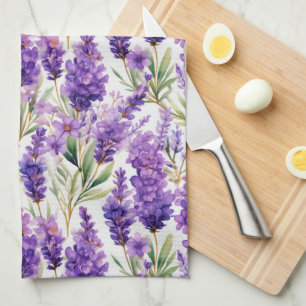 Elegante Lavender-Blume Geschirrtuch