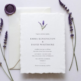 Elegante Lavender Chic Minimalistisch Wedding Einladung