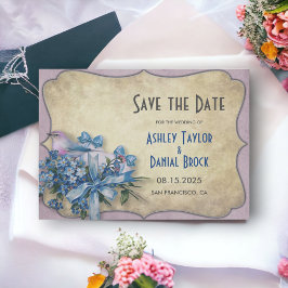 Elegante Lavender Country Floral Rustikale Hochzei Save The Date