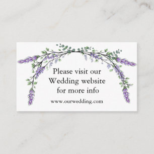 Elegante Lavender Eucalyptus Wedding Enclosure Car Begleitkarte