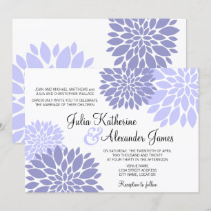 Elegante Lavender Floral Burst Wedding Einladung