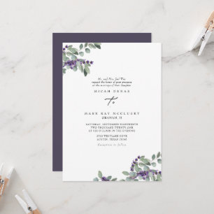Elegante Lavender Floral Wedding Einladung