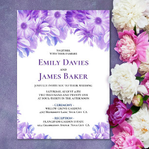 Elegante Lavender Floral Wedding Einladung