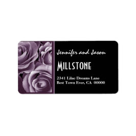Elegante Lavender Lila Rose Moderne Schrift Adressaufkleber