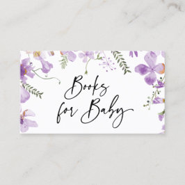 Elegante Lavender Lilac Bücher für die Kinderkarte Visitenkarte
